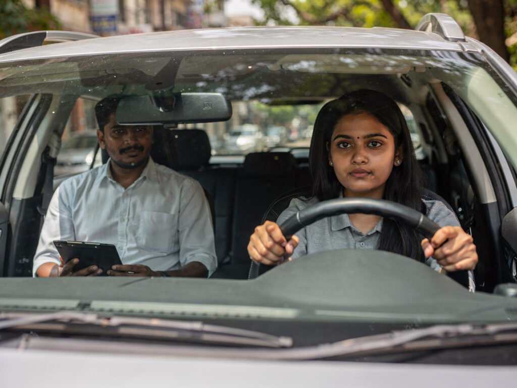 Practical in-car driving lesson
